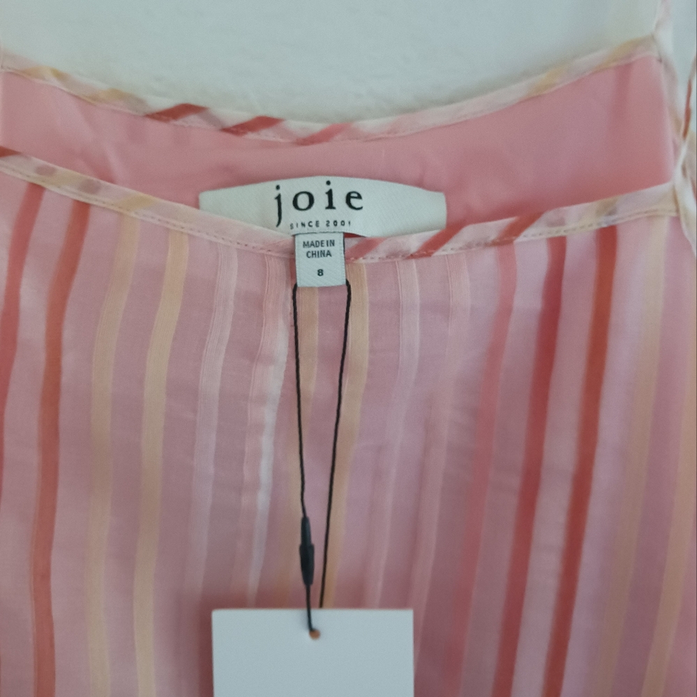 Joie Roisin Tie Strap Silk & Cotton Trapeze Dress - Picture 7 of 9